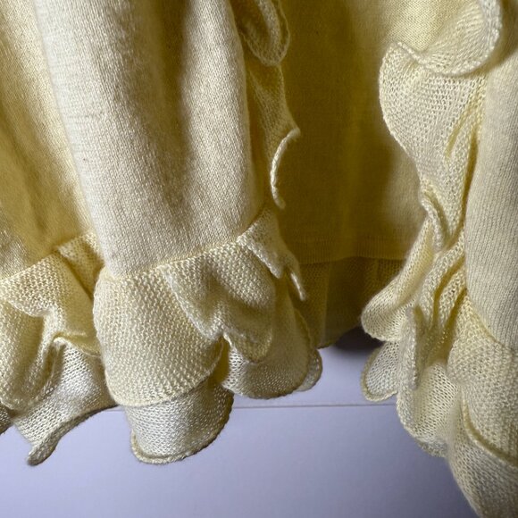 Magaschoni Cashmere & Cashmere Blend Sweater Cardigan Set Butter Yellow Size Med - Picture 7 of 12